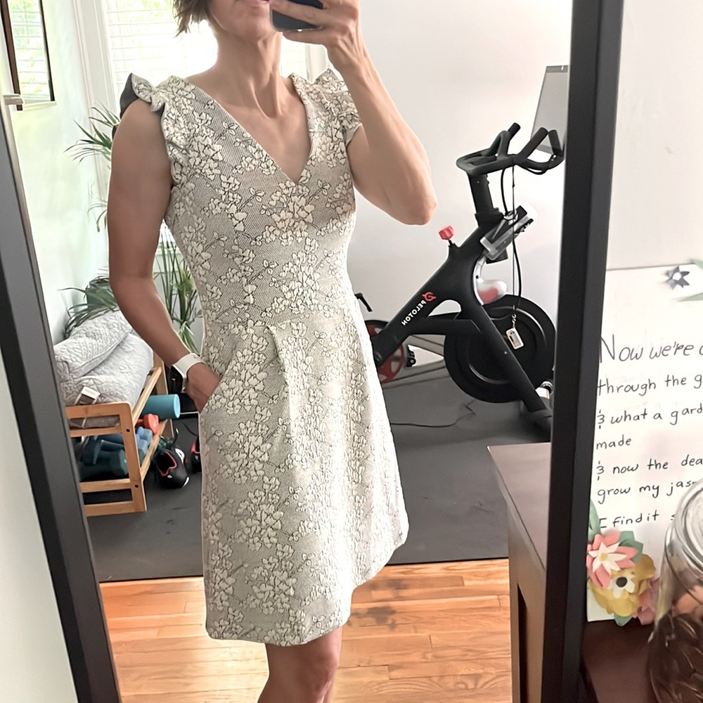 Anthro a-line floral dress w/ pockets